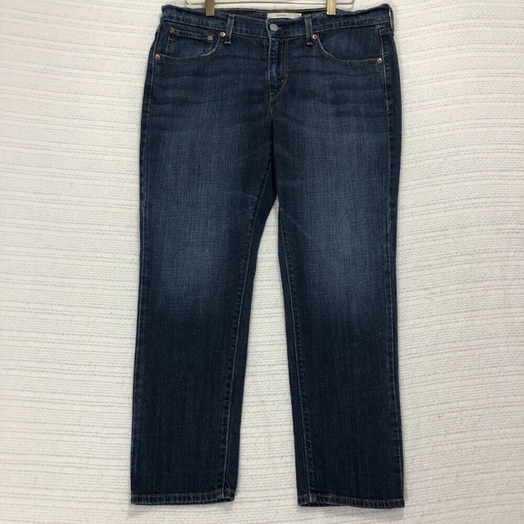 Levi's‎ Boyfriend Jeans Dark Wash Denim Relaxed Fit Comfort Stretch Size 30 - Picture 1 of 10